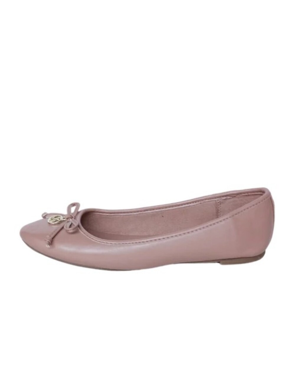 Sam & Libby Ballet Flats Women's 8 Nude Faux Leather Slip-on Preppy Casual Shoes